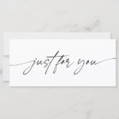 Carte Certificat Cadeau Moderne Écrit Juste Pour Vous (Devant)