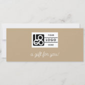 Carte Certificat Cadeau Moderne Écriture Boho Beige (Dos)