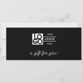Carte Certificat Cadeau Moderne Écriture Minimaliste (Dos)