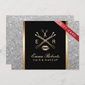 Carte Certificat cadeau Moderne Parties scintillant Arge (Devant / Derrière)