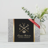 Carte Certificat cadeau Moderne Parties scintillant Arge (Debout devant)