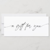 Carte Certificat Cadeau Moderne pour Vous (Devant)