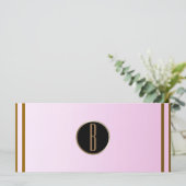 Carte Certificat Cadeau Monogramme Glam Or Rose Brillant (Debout devant)