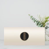 Carte Certificat Cadeau Monogramme Pearl Shimmer Gold Gl (Debout devant)