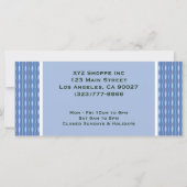 Carte Certificat cadeau motif bleu (Dos)