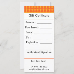Carte Certificat cadeau Motif de BeeHive géométrique Sac