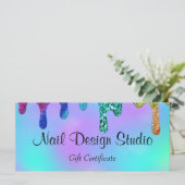 Carte Certificat cadeau Nail Design Studio (Debout devant)