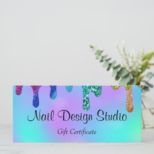 Carte Certificat cadeau Nail Design Studio (Debout devant)