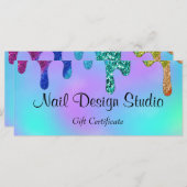 Carte Certificat cadeau Nail Design Studio (Devant / Derrière)