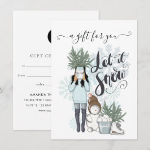 Carte Certificat-cadeau Neige d'hiver