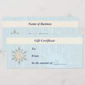 Carte Certificat cadeau-Noël-Carte Rack d'affaires (Devant / Derrière)