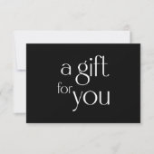 Carte Certificat Cadeau Noir Moderne (Devant)