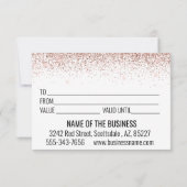 Carte Certificat cadeau Oeil Brown Lashes Rose Or (Dos)