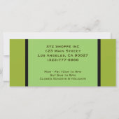 Carte Certificat cadeau Olive Green (Dos)