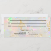 Carte certificat cadeau opal pierre (Dos)