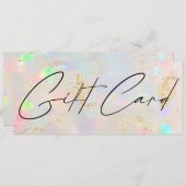 Carte certificat cadeau opal pierre (Devant / Derrière)