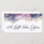 Carte certificat cadeau opale foncé (Devant / Derrière)