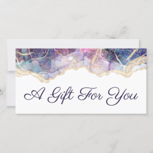 Carte certificat cadeau opale foncé