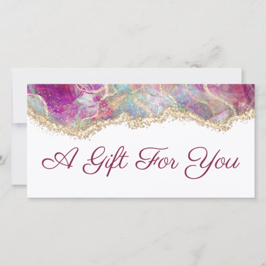 Carte Certificat cadeau optionnel Fuchsia (Devant)