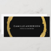 Carte Certificat cadeau Or et Noir moderne et élégant (Devant / Derrière)