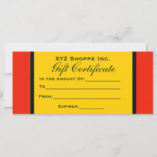 Carte Certificat cadeau Orange
