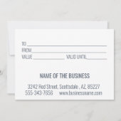 Carte Certificat cadeau Ornements de Noël (Dos)