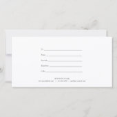 Carte Certificat Cadeau Paillettes Or Chic (Dos)