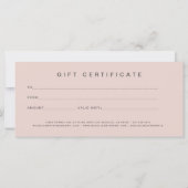 Carte Certificat cadeau Palette couleur de calligraphie  (Dos)