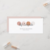 Carte Certificat cadeau Palette couleur de calligraphie  (Devant/Arrière en situation)