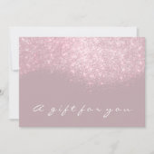 Carte Certificat cadeau Parties scintillant argent gris  (Devant)