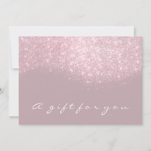 Carte Certificat cadeau Parties scintillant argent gris  (Devant)