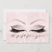 Carte Certificat cadeau Pastel Lashes Rose Lashes Beauty (Devant)