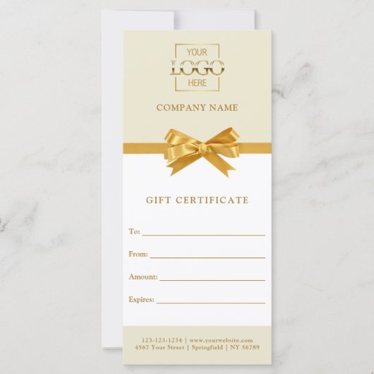 Carte Certificat Cadeau Personnalisé Entreprise Branchée (Devant)