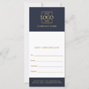 Carte Certificat Cadeau Personnalisé Entreprise Moderne