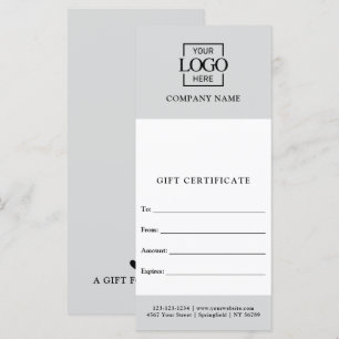 Carte Certificat Cadeau Personnalisé pour Entreprise Mod
