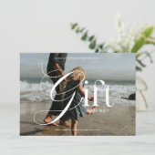 Carte Certificat cadeau photo complète moderne (Debout devant)