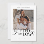 Carte Certificat cadeau photo minimaliste (Devant)