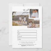 Carte Certificat cadeau photo minimaliste (Dos)