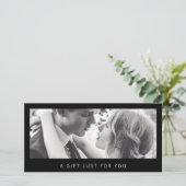 Carte Certificat Cadeau Photographe Noir (Debout devant)