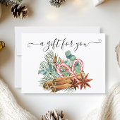 Carte Certificat cadeau Pine de Noël cannelle