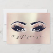 Carte Certificat cadeau Pink Blush Lash Beauty Maquillag (Devant)