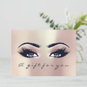 Carte Certificat cadeau Pink Blush Lash Beauty Maquillag (Debout devant)