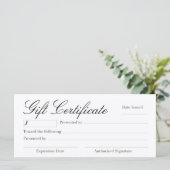 Carte Certificat cadeau polyvalent (Debout devant)