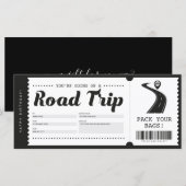 Carte Certificat cadeau pour billet de voyage surprise (Devant / Derrière)