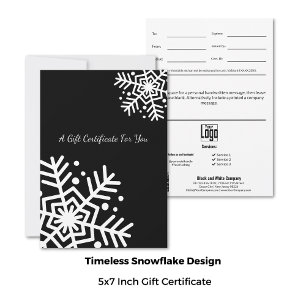 Carte Certificat cadeau pour les petites entreprises de