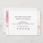 Carte Certificat cadeau pour sourcils aquarelle créatifs (Dos)