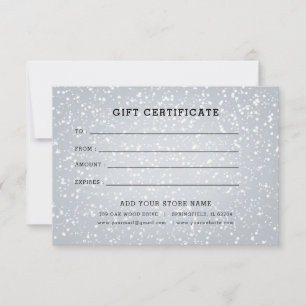 Carte Certificat cadeau professionnel minimaliste avec l