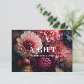 CARTE CERTIFICAT CADEAU QR CODE FLEURS MODERNES (Debout devant)