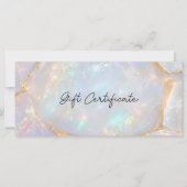Carte Certificat cadeau QR Code Logo Opale Luxe (Devant)