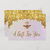 Carte Certificat cadeau Queen Bee (Devant / Derrière)